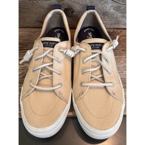Sperry Top-Sider Canvas Boat Shoes Women's 9.5‎ Tan NEW – Classic Pair